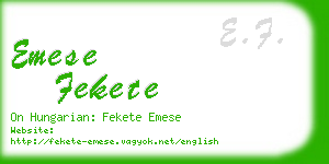 emese fekete business card